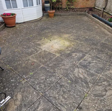 Patio before in Acton, West London