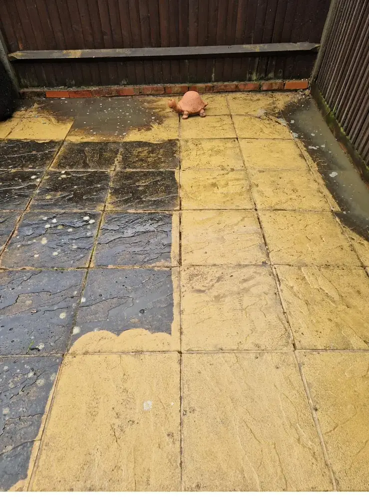 Patio restoration patio restoration in Ealing, West London – after cleaning by URBNX